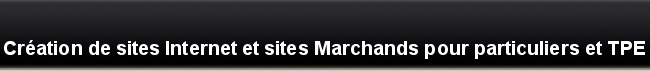 Création de sites marchands ou e-commerce pour particuliers et TPE